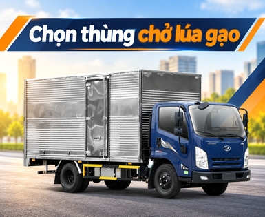 Chở lúa, gạo ở Kiên Giang nên mua xe tải thùng dài hay thùng ngắn?